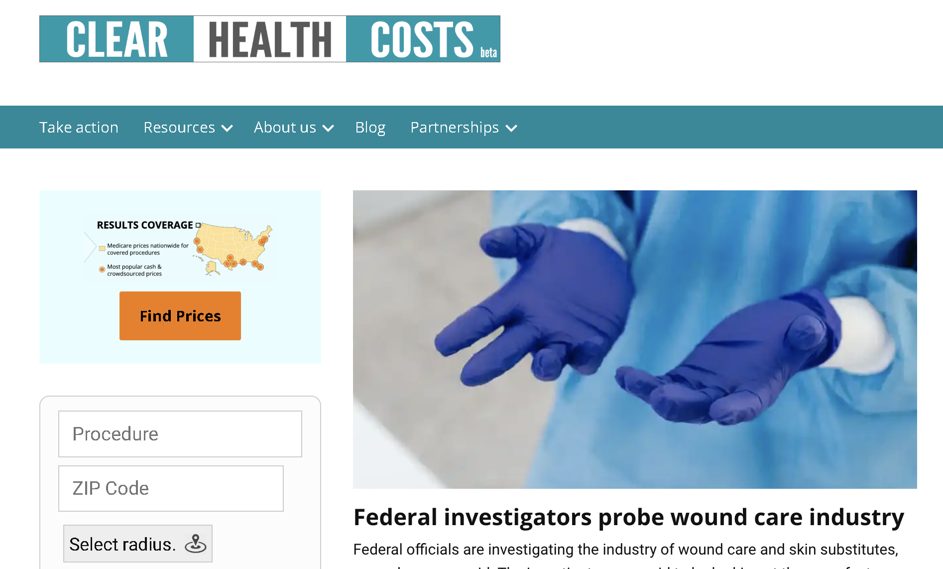 Clear Health Costs - Investigations