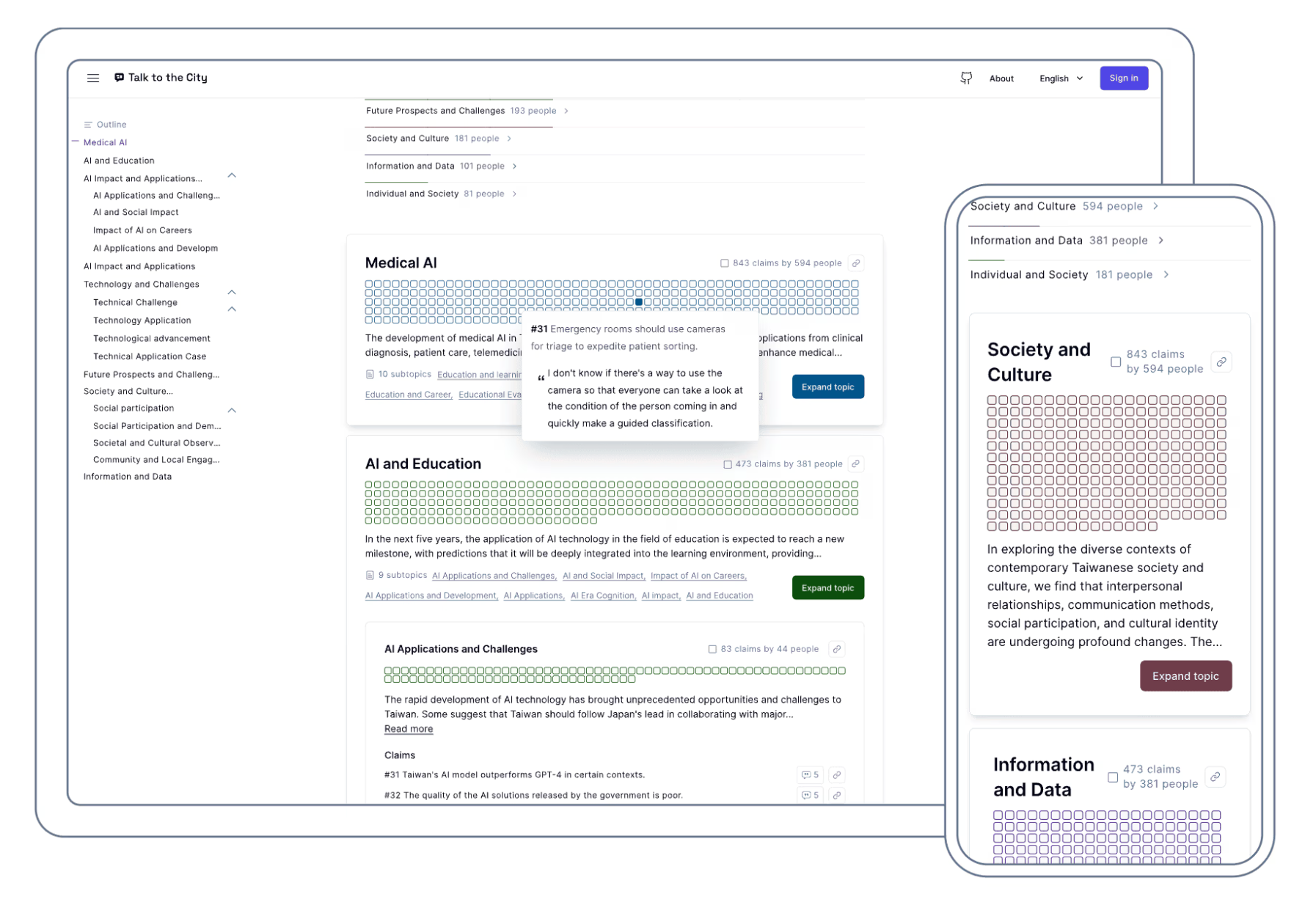 "Talk to the City" achieves milestone