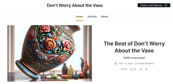 Don't worry about the vase - Leading AI Blog - 3rd year